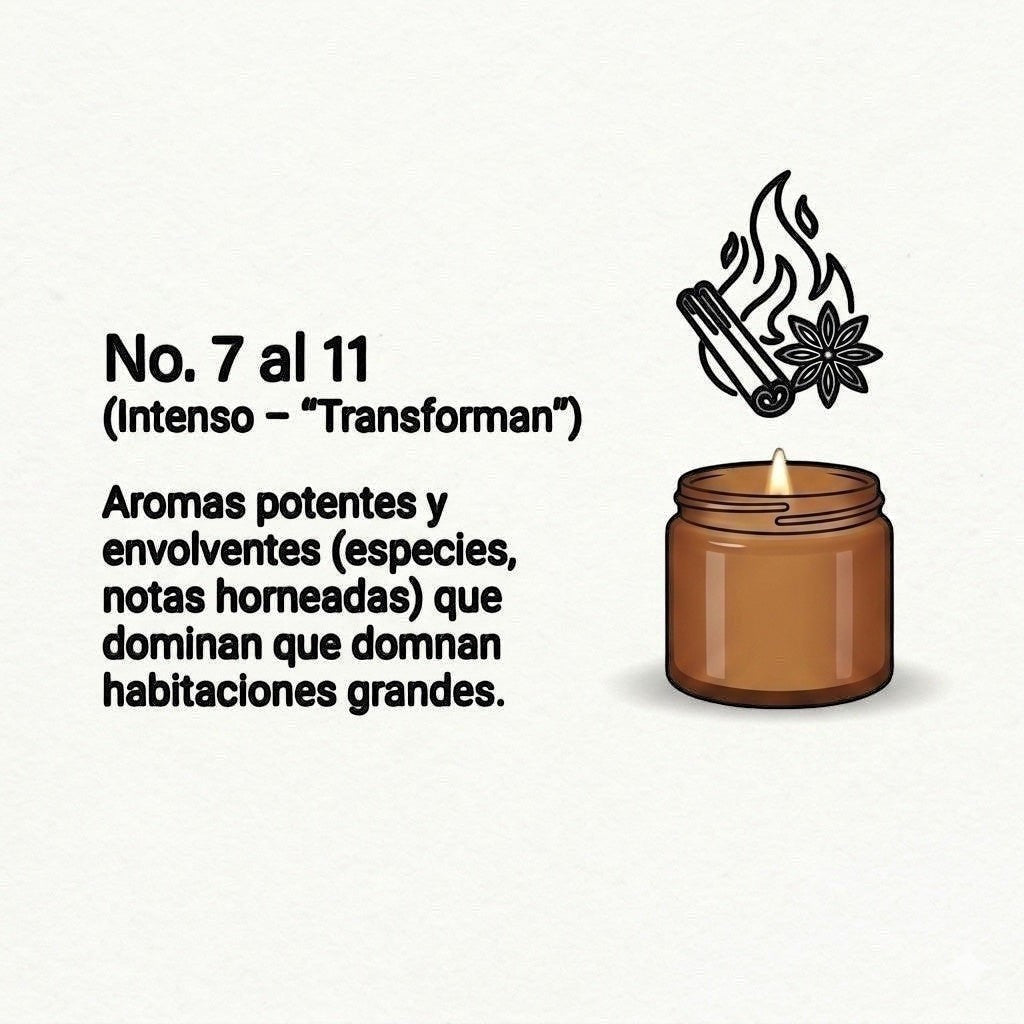 Vela aromática PRESENTE Taller Artesanal en frasco ámbar con ilustración de especias y llama para ambientes grandes