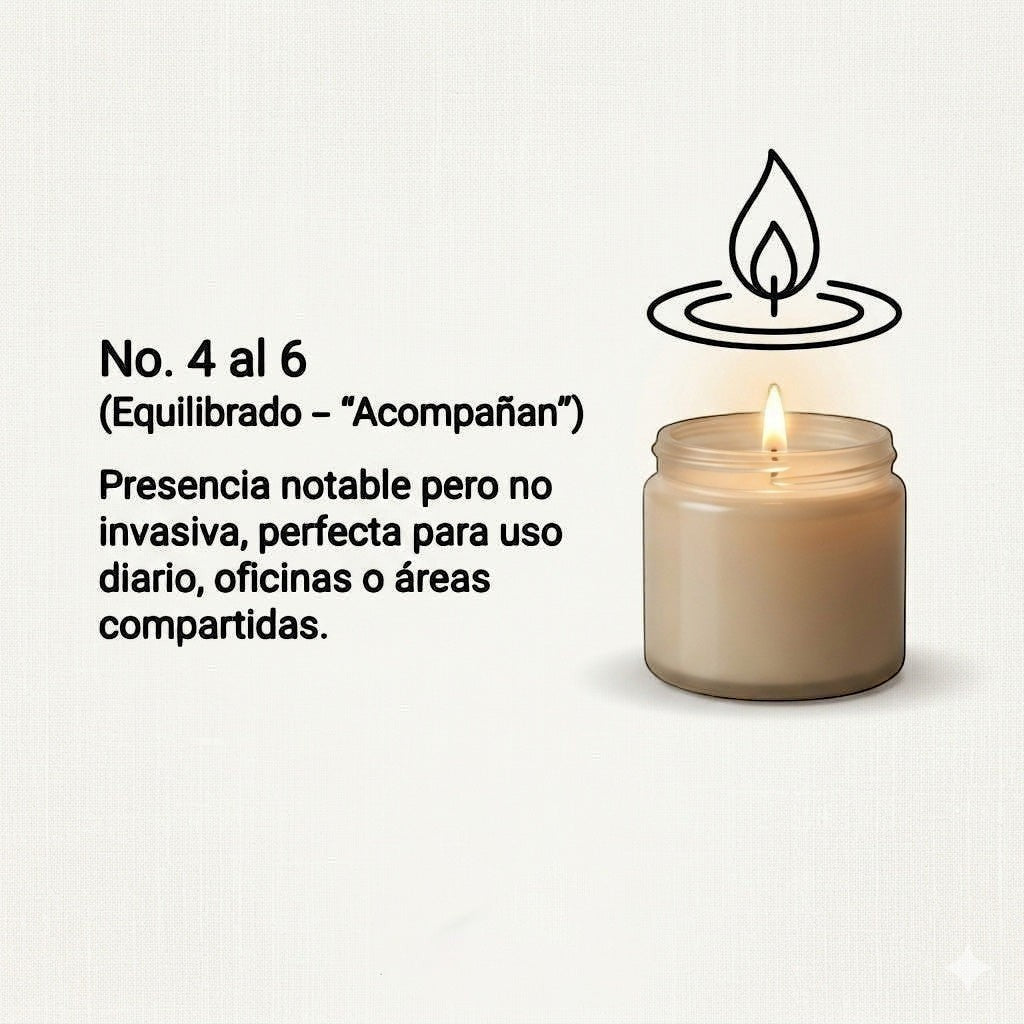 Vela aromática PRESENTE Taller Artesanal Solar No. 6 en frasco de vidrio con luz cálida y diseño minimalista