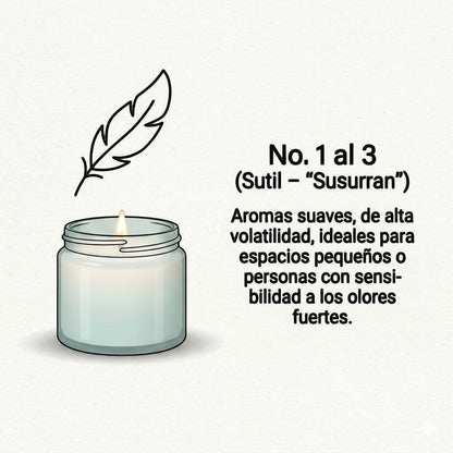 Vela aromática PRESENTE Taller Artesanal en frasco de vidrio con aroma a lavanda y sándalo, estilo sutil y relajante.